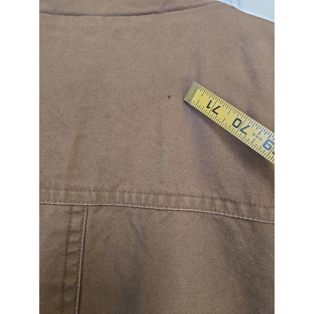 Craftsman Men's Canvas Chore Coat Fleece Lined Brown Winter Coat Jacket XXL - Picture 7 of 9